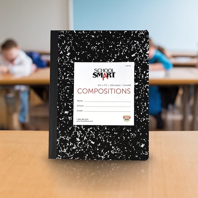School Smart Hard Cover Composition Book, 9-3/4 x 7-1/2 Inches, 100 Sheets - Image 7