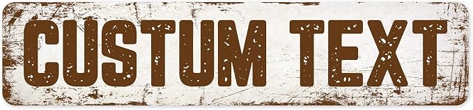 Custom Sign, Custom Street Sign, 11 Font Colors, 13 Font Styles, 4 Hole Options by MySignCenter