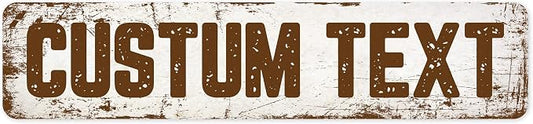 Custom Sign, Custom Street Sign, 11 Font Colors, 13 Font Styles, 4 Hole Options by MySignCenter