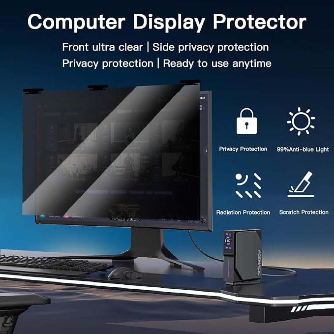 21.5 Inch Magnetic Hanging Computer Privacy Screen - Image 6