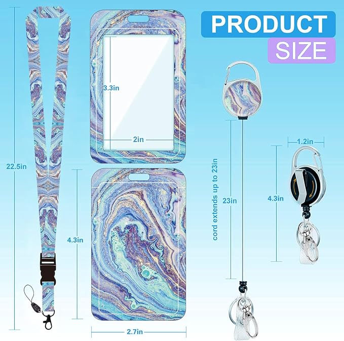Badge Lanyard, Retractable Badge Holder - Image 2