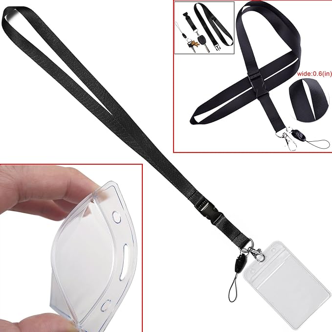 YOUOWO 1Pack Vertical ID Badge Holder - Image 3