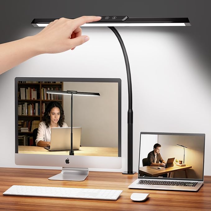 LED Desk Lamp for Office Home, Stepless Dimming Architect Desk Light by Unknown