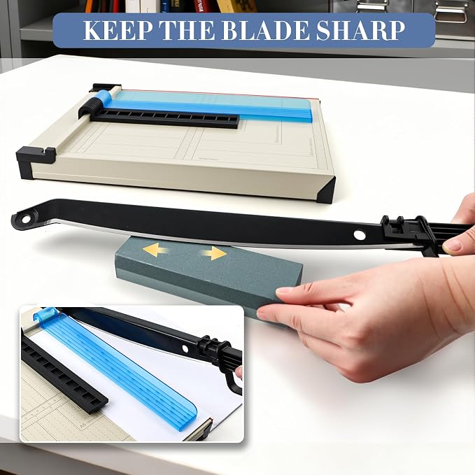 12" Guillotine Paper Cutter, Steel Blade Guillotine Paper Cutter - Image 6
