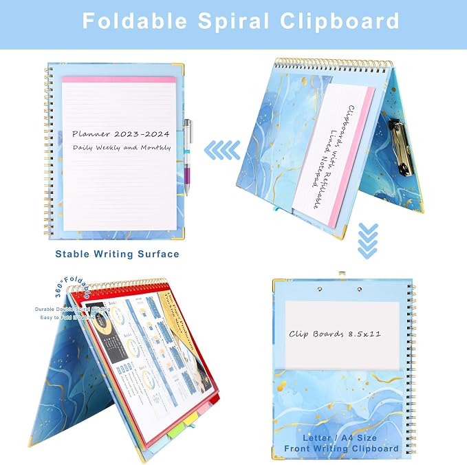 Foldable Spiral Clipboard Folio - Image 4