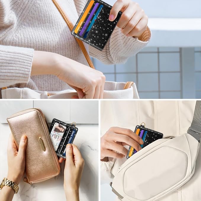 Slim Minimalist Front Pocket RFID Blocking Credit Card Holder Small Wallet Cute - Image 7