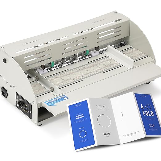 Mxmoonant Electric Creasing Machine with Adjustable Speed 0-100r/min, Paper Creaser Perforator Cutter Folder for Cards Invitations Tickets 110V-DeskLoop Office