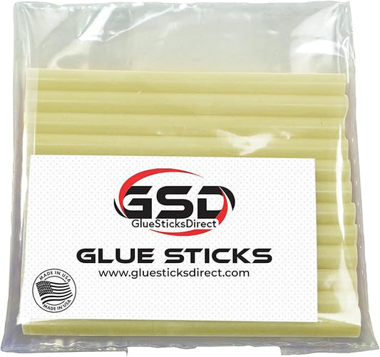 Mini Size Hot Melt Glue Sticks for Glue Gun - Bulk 4in Ivory Glue Sticks - Great for Art Craft Repairs & Compatible w/Most Glue Guns - 5/16" X 4" (24 Sticks) - Made in USA-DeskLoop Office