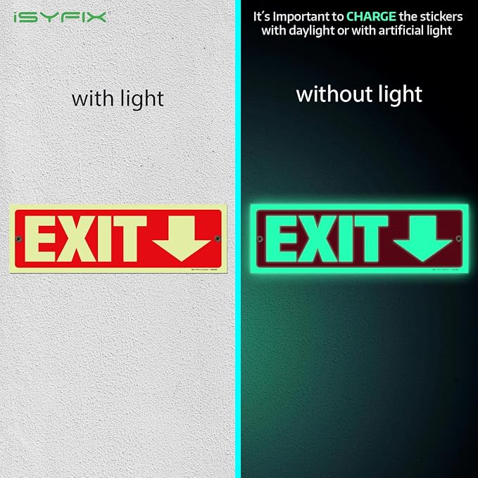 iSYFIX Exit Signs with Directional Down Arrow - Image 2