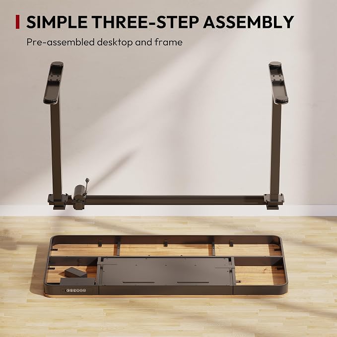 Standing Desk with Drawer, Electric Height Adjustable Home Office Desk with - Image 6