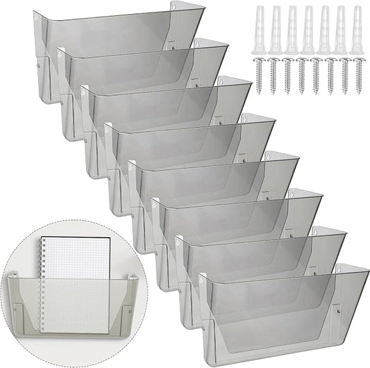Colarr 8 Pcs Wall File Holder Organizer Plastic Wall Mount Mail Organizer by Colarr