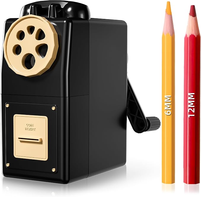 ZMOL Heavy Duty Manual Hand Crank Pencil Sharpener, No Mounting Required by ZMOL