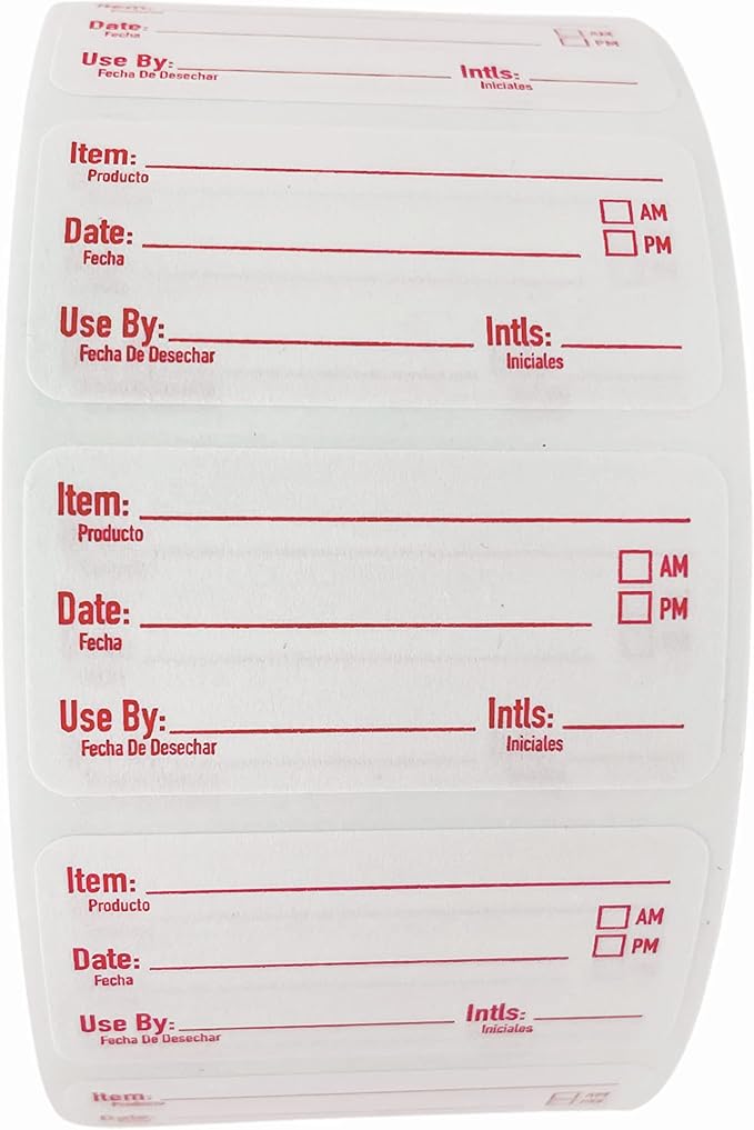 2x1 Dissolvable Food Labels, 250 Label Stickers, Bottle Labels by ATLDIRECT