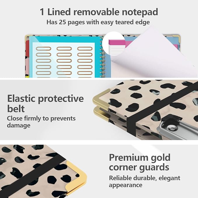 Clipboard Folio with Notepad for Letter Size, 5 Extra Folders with Storage 10 - Image 3