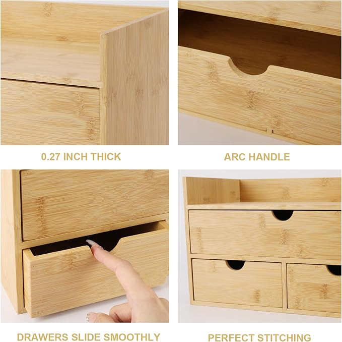 Charmewooden Bamboo Desk Organizer - Image 6