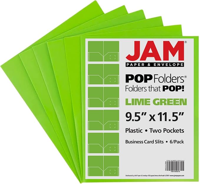 JAM PAPER Plastic 2 Pocket POP Folders - Image 7