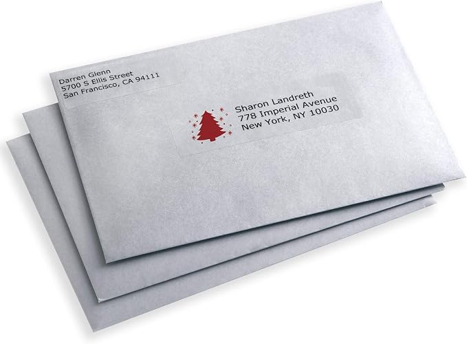 Avery Address Labels Clear 1" x 2-5/8" | Glossy | Sure Feed Technology | - Image 3