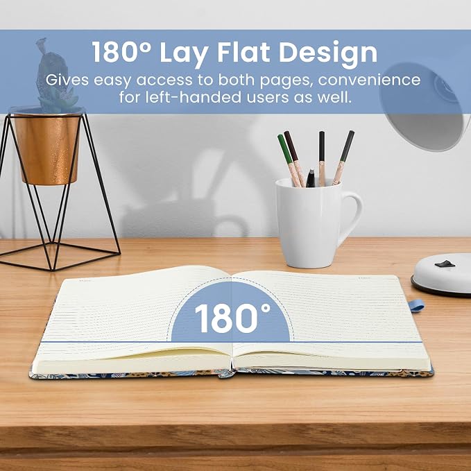 Lined Journal Notebook for Women & Men, Hardcover Leather Journal for writing - Image 4