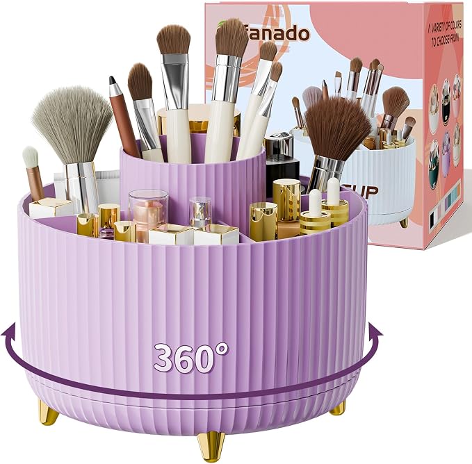 fanado 360° Rotate Makeup Brush Holder Organizer, Makeup Organizers Countertop by Unknown