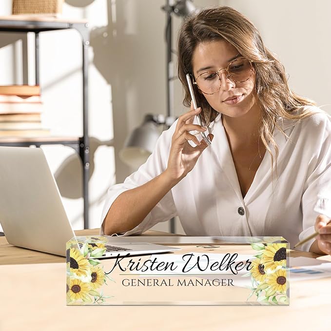 Personalized Office Name Plate for Desk - Image 2