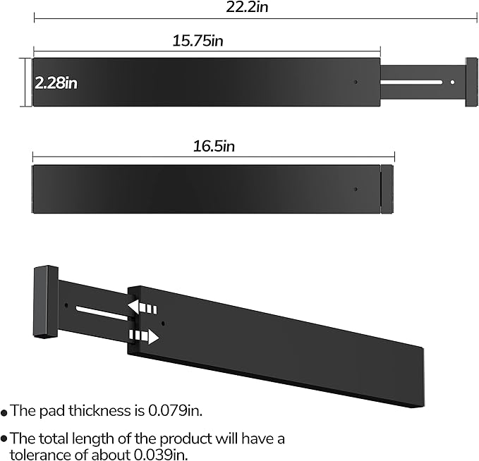 BAMEOS Drawer Dividers Bamboo Separators Organization Expandable Organizers for Kitchen Bedroom Bathroom Dresser Office 4-pack-DeskLoop Office