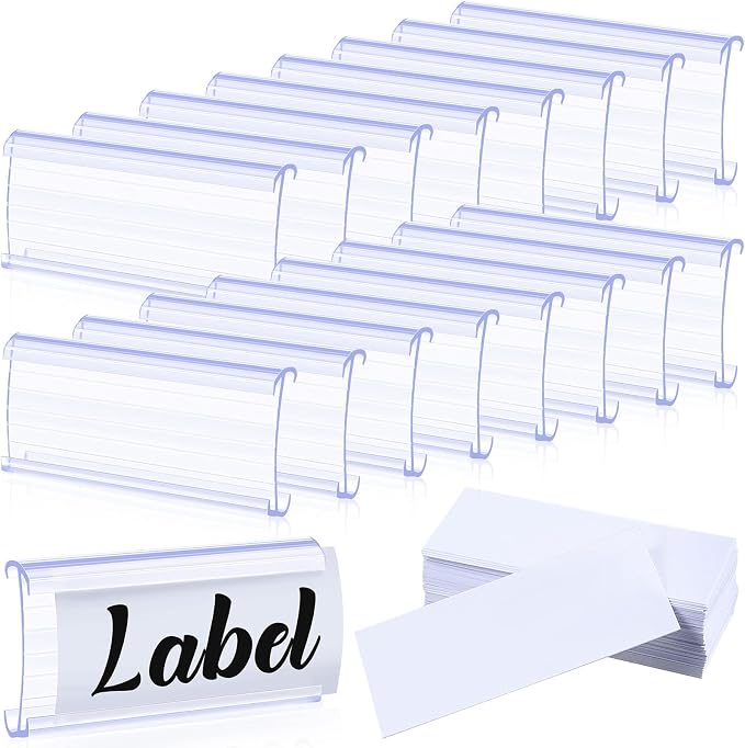 Yulejo 150 Pcs Plastic Wire Shelf Label Holders by Yulejo