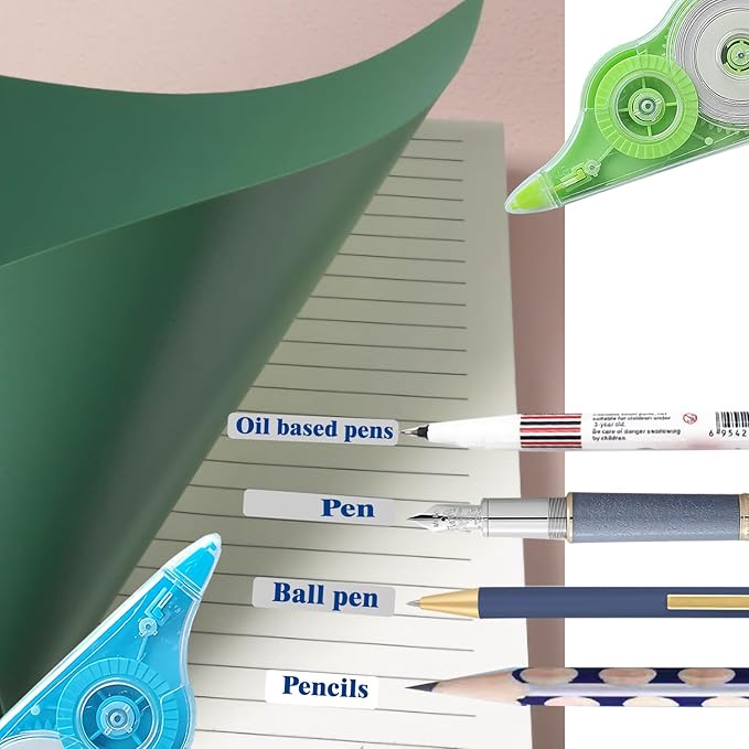12PCS White Correction Tape, 39.4ft Each, Tear-Resistant Correction Tape - Image 4