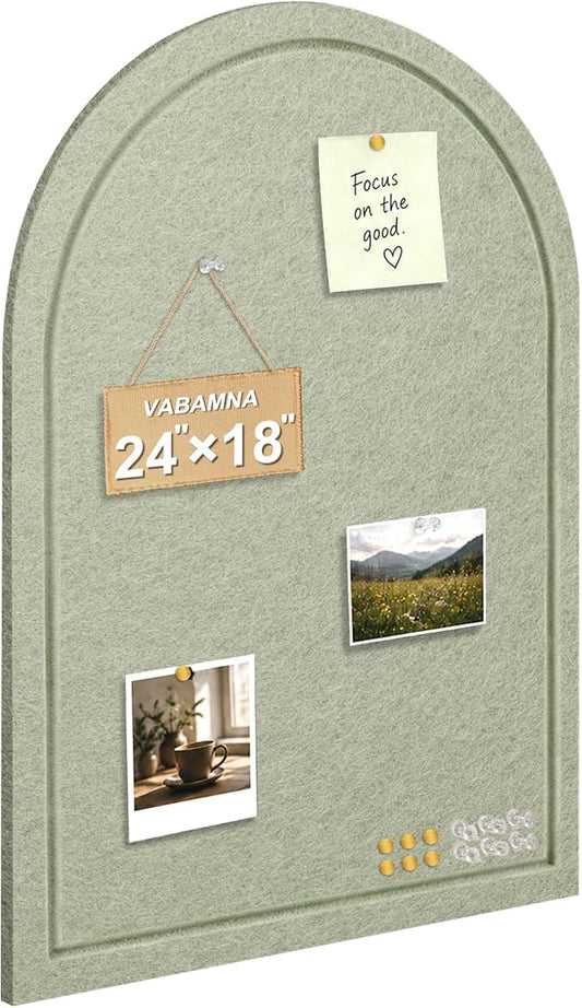 Arched Felt Bulletin Board, Foldable Picture Self-Adhesive Boards by VABAMNA