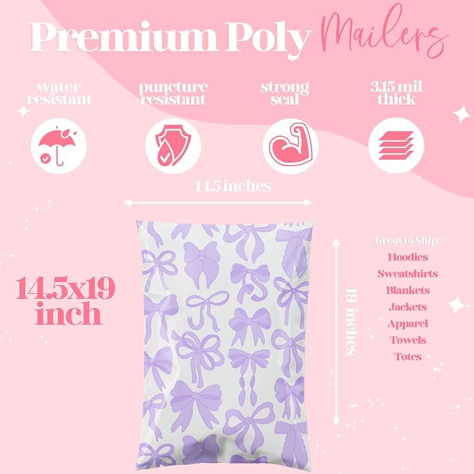 Pretty Package Store 14.5x19 Designer Poly Mailer 100 Pack Heavy Duty - Image 5