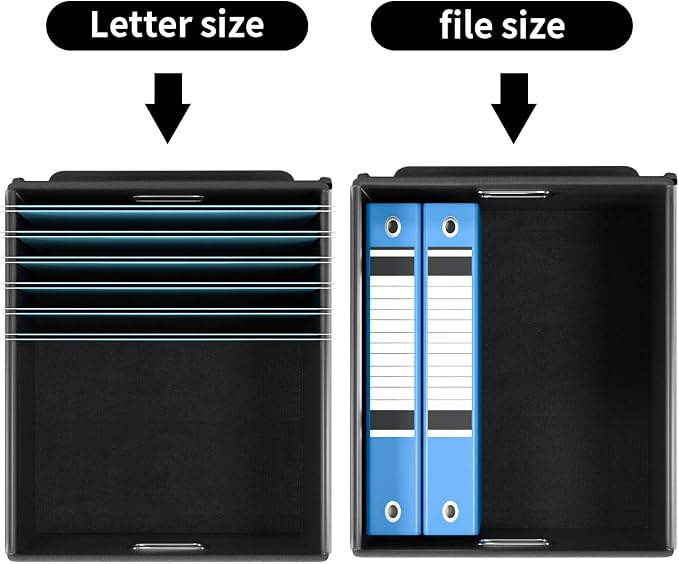 File Organizer Box with Lid, Collapsible File Folder Organizer - Image 3