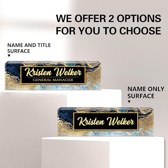 Name Plate for Desk, Desk Name Plate Personalized, Office Decor for Women Men - Image 2