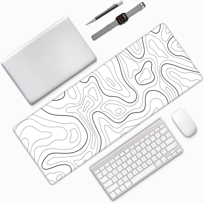 White Extended Gaming Mouse Pad - Image 8