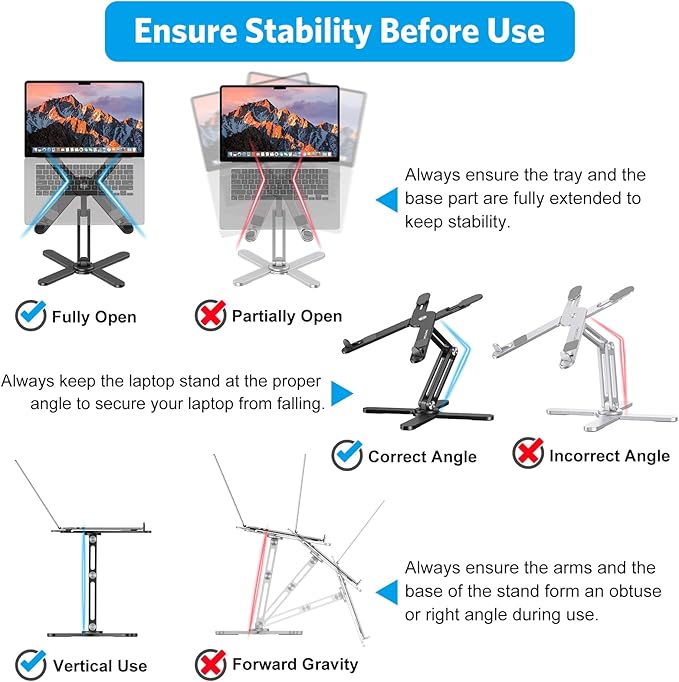 OMOTON 360° Rotating Laptop Stand Riser - Image 6