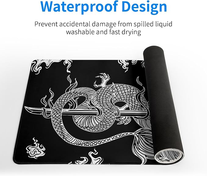 Dragon Gaming Mouse Pad Black Large Mouse Pad - Image 4