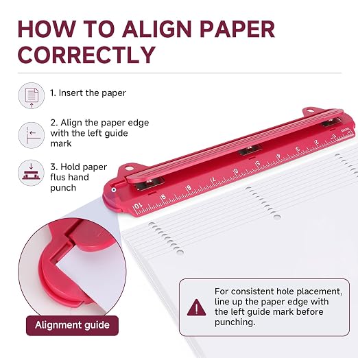 3 Hole Punch Portable Binder Punch - Image 5