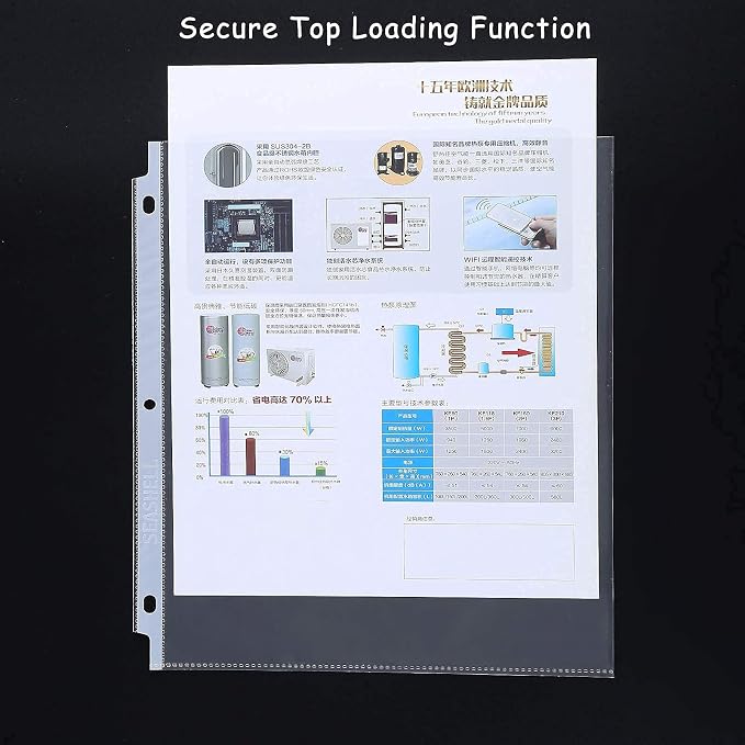 Seashell 200 Pack Heavy Duty Sheet Protectors 8.5 x 11, Letter Size Plastic - Image 5