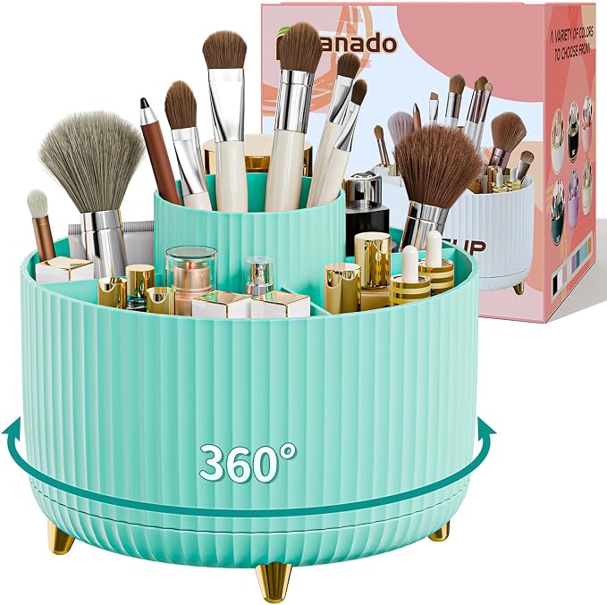 fanado 360° Rotate Makeup Brush Holder Organizer, Makeup Organizers Countertop by Unknown
