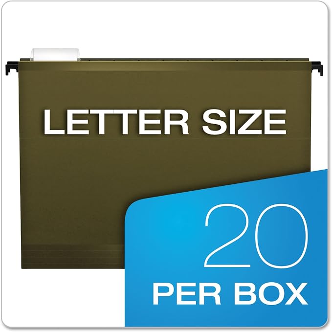 Pendaflex SureHook Reinforced Hanging Folders, Letter Size, Standard Green - Image 8