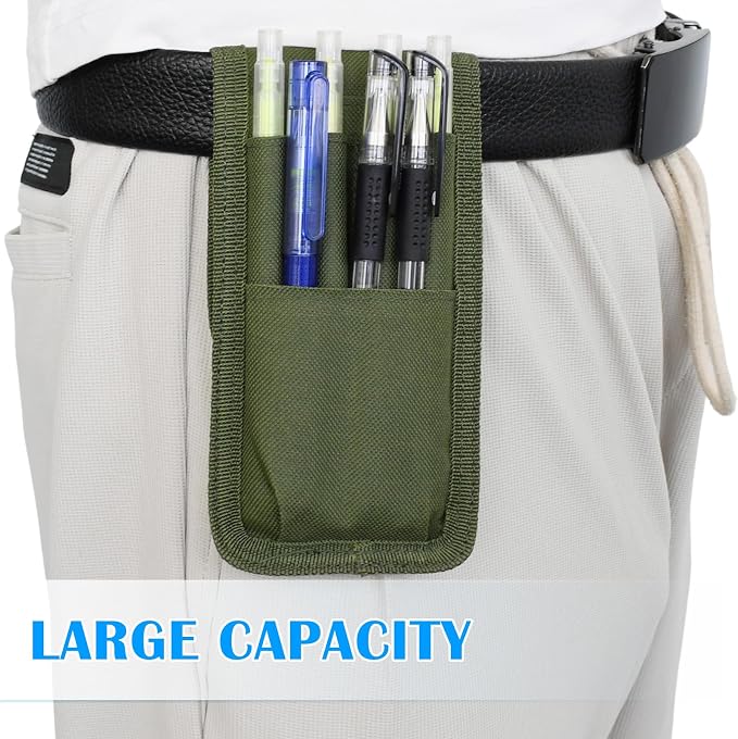 2 Pcs KATOLK Belt Pen Holder, Detachable Military Duty Pencil Sleeve Case - Image 2