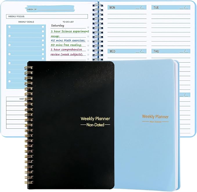 2PCS Undated Weekly Planner by Aosemili