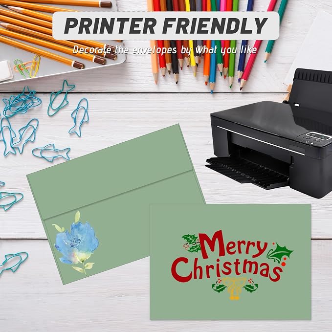 4x6 Envelopes For Invitation A4 Envelope green, 50 pack 4x6 card Envelopes Self - Image 4