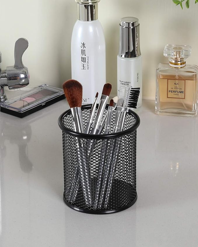 EasyPAG Pencil Holder for Desk, 2 Pack Metal Pen Organizer, Mesh Pencil Cup - Image 6