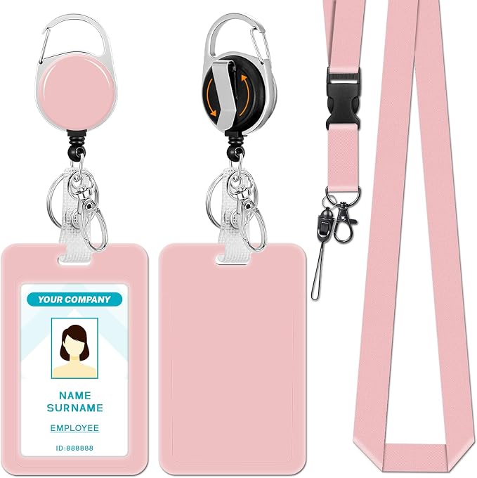 Hancynir Lanyards for ID Badges, Retractable Badge Holder by Hancynir