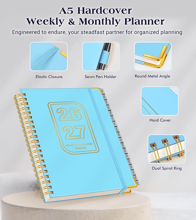Planner 2026-2027, 18 Months Weekly and Monthly Hardcover Planner, January 2026 - Image 4