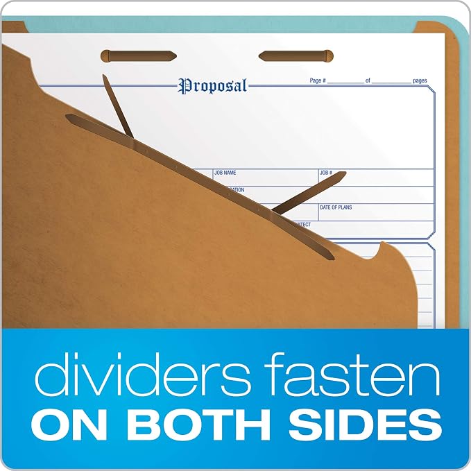 Pendaflex Recycled Classification File Folders, 2 Dividers, 2/5 Tab Cut - Image 5