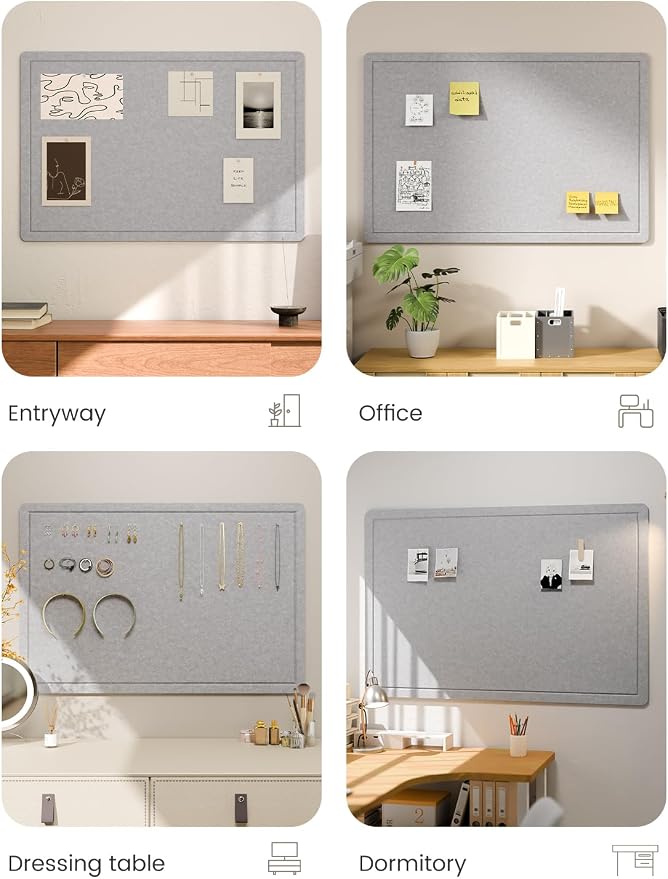 Fluxynara Bulletin Board, 35.4" x 23.6" Cork Board Alternative - Image 7