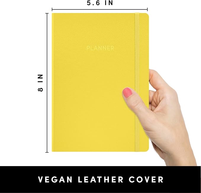 PAPERAGE Undated Weekly & Monthly Hardcover Planner, 5.6 in x 8 in, Includes - Image 2