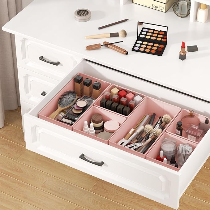 DIMJ Drawer Organizer Clothes Storage - 24 Pack Baby Dresser Organizer for Nursery, Small Fabric Closet Drawer Organizer Bins for Underwears Socks, Foldable Storage Dividers Organization for Bedroom-DeskLoop Office