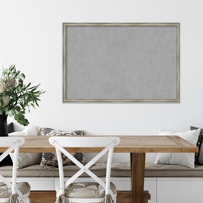 Amanti Art Silver Framed Magnetic Board 26x38 Large Vision Board - Image 5