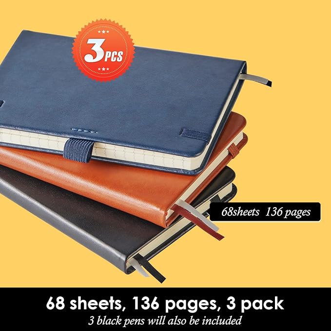 NIRMIRO 3 Pack Pocket Notebook Journals, Small Notepad Notebooks - Image 4